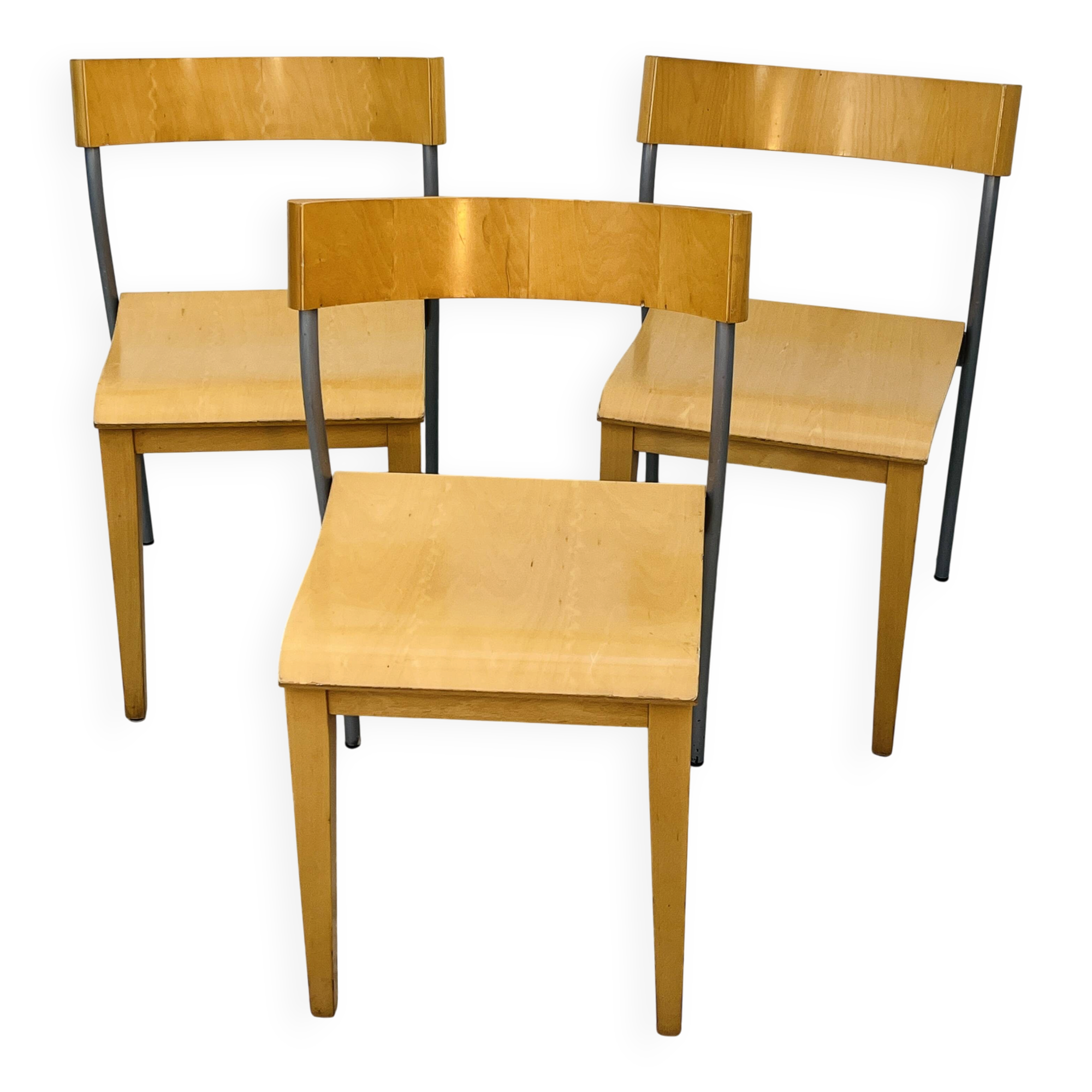 Set of 3 IKEA Nordisk chairs 1999 made in Italy