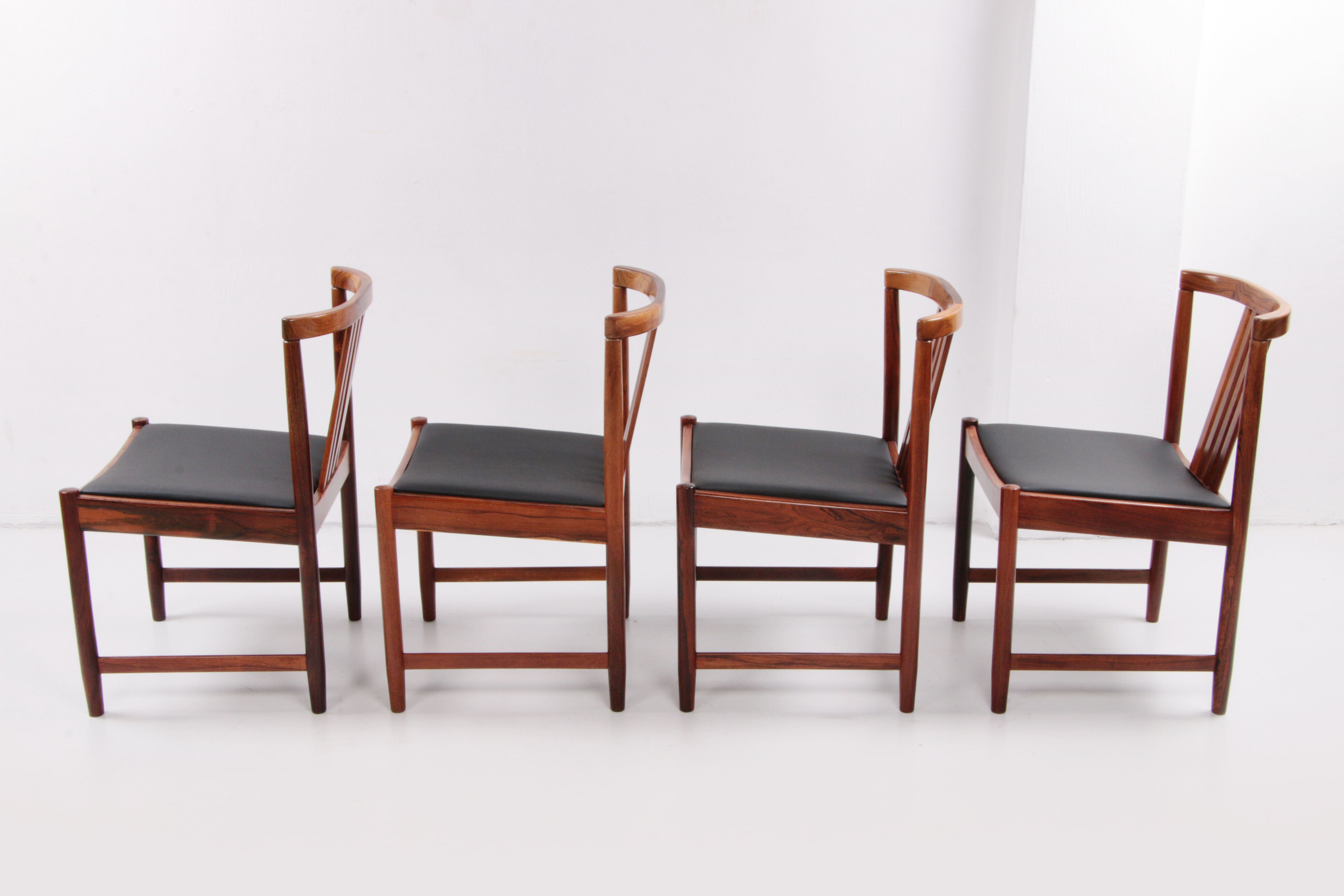 Dinner chairs design by Illum Wrapsø 1960 Denmark.