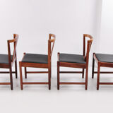 Dinner chairs design by Illum Wrapsø 1960 Denmark.
