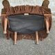 Olive bronze velvet armchair from the 1940s.
