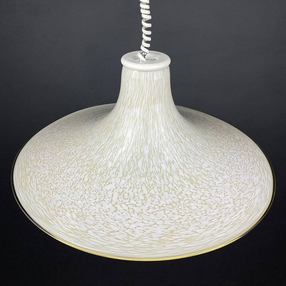 Beige Murano Glass Pendant Light from the Mid-Century, Italy, 1970s