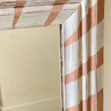 Antique wooden mirror hand-painted.