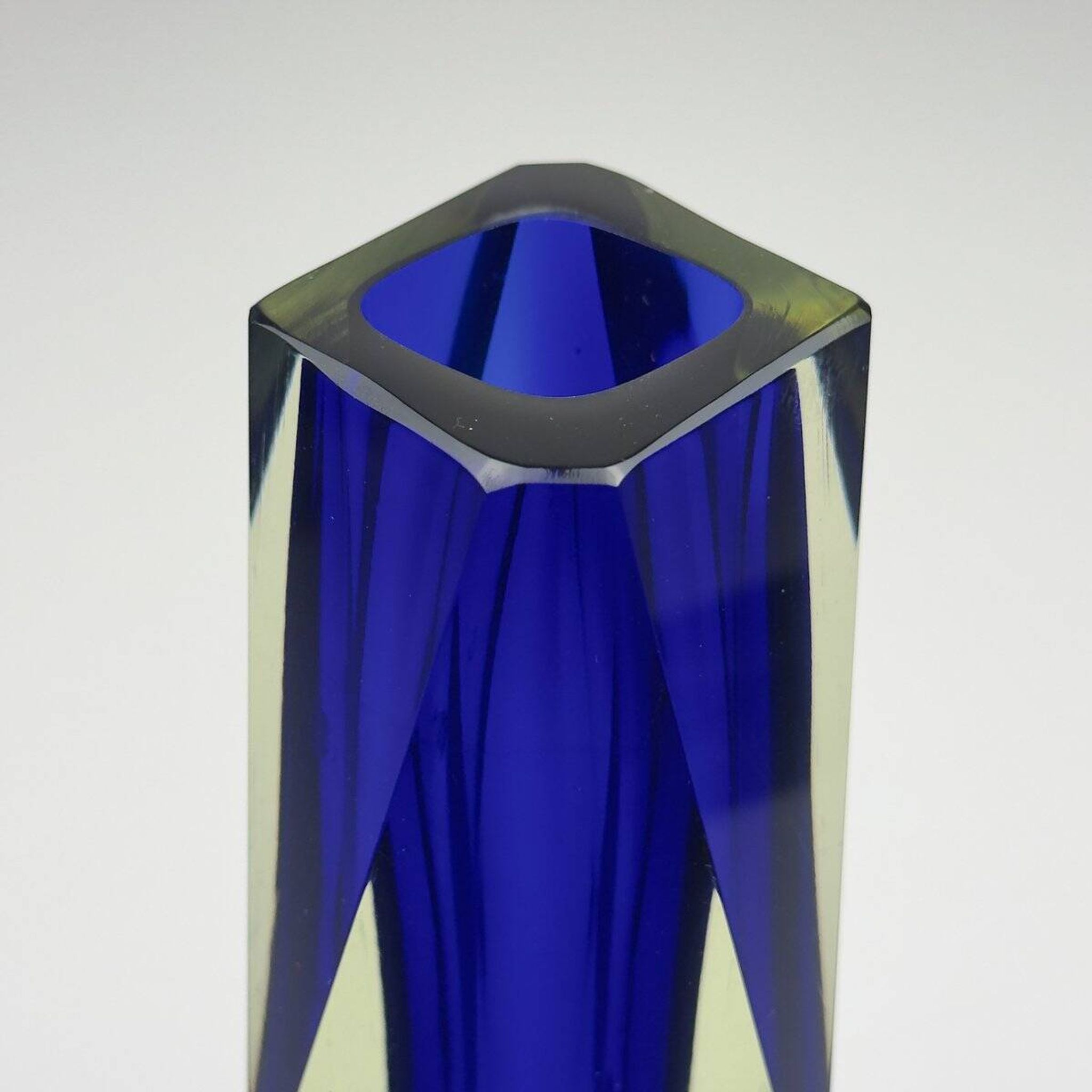 Murano Blue Sommerso Vase, Vintage, Italy, 1970s