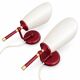 Pair of Italian 1980s Burgundy Wall Sconces