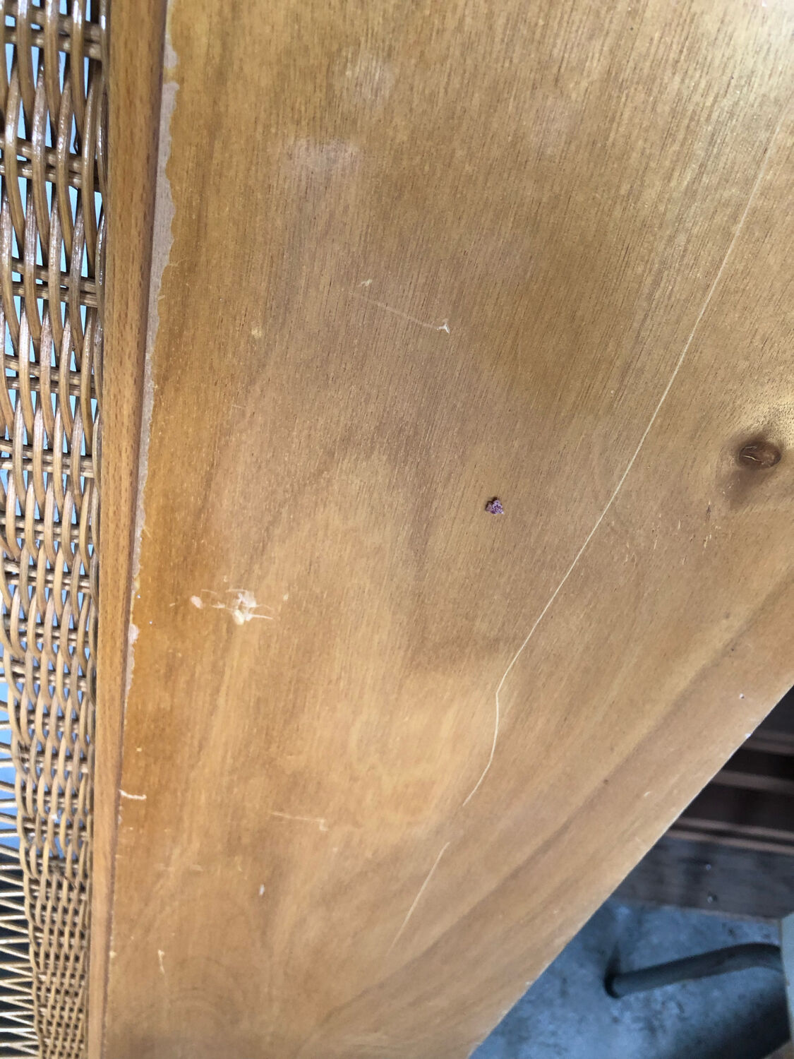 Scandinavian children's bed year 60 with rattan