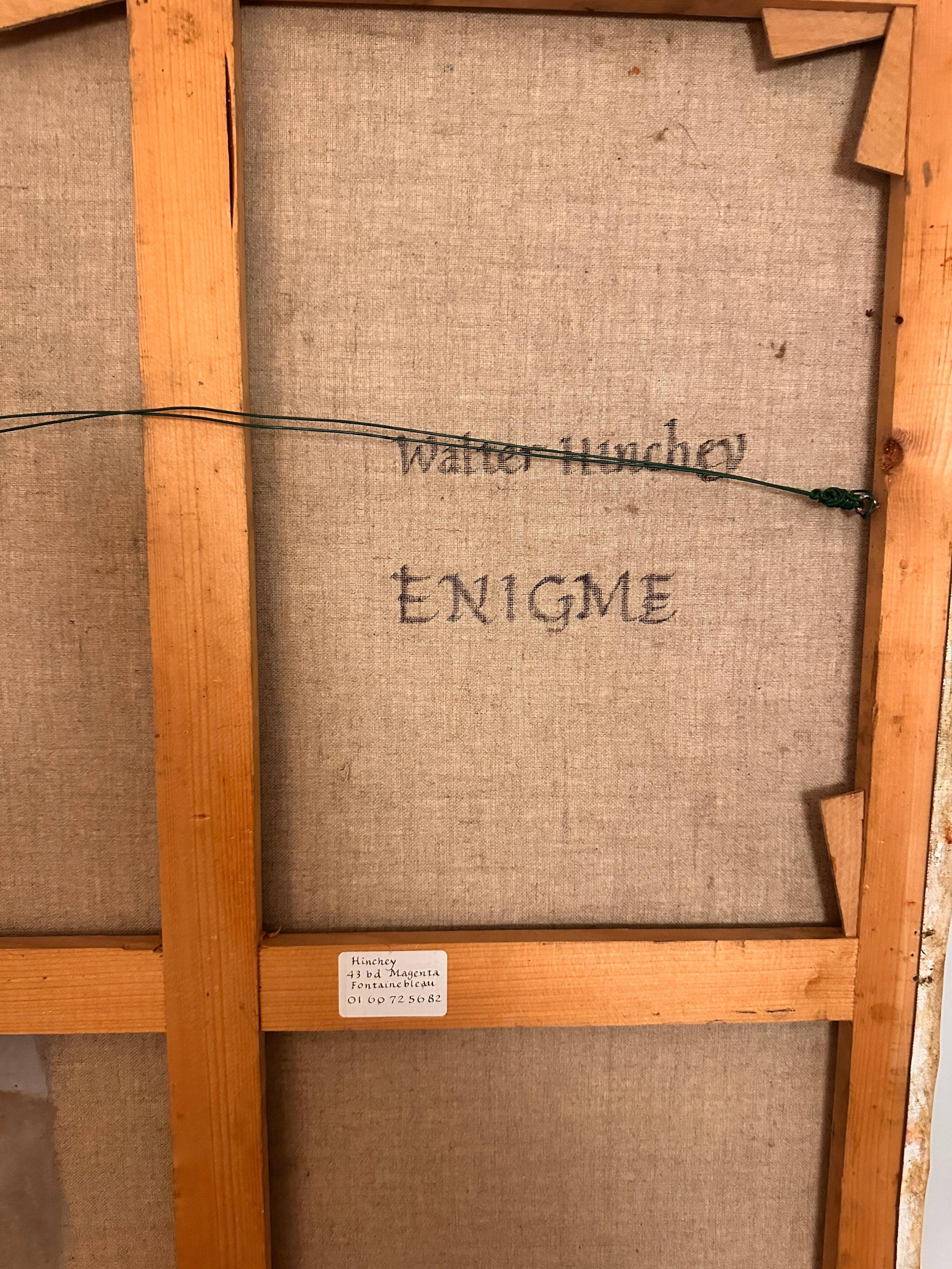 “Enigme” – Abstract Painting by Walter Hinchey, Oil on Canvas, Signed and Titled