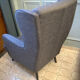 Fauteuil à grand dossier en tissu