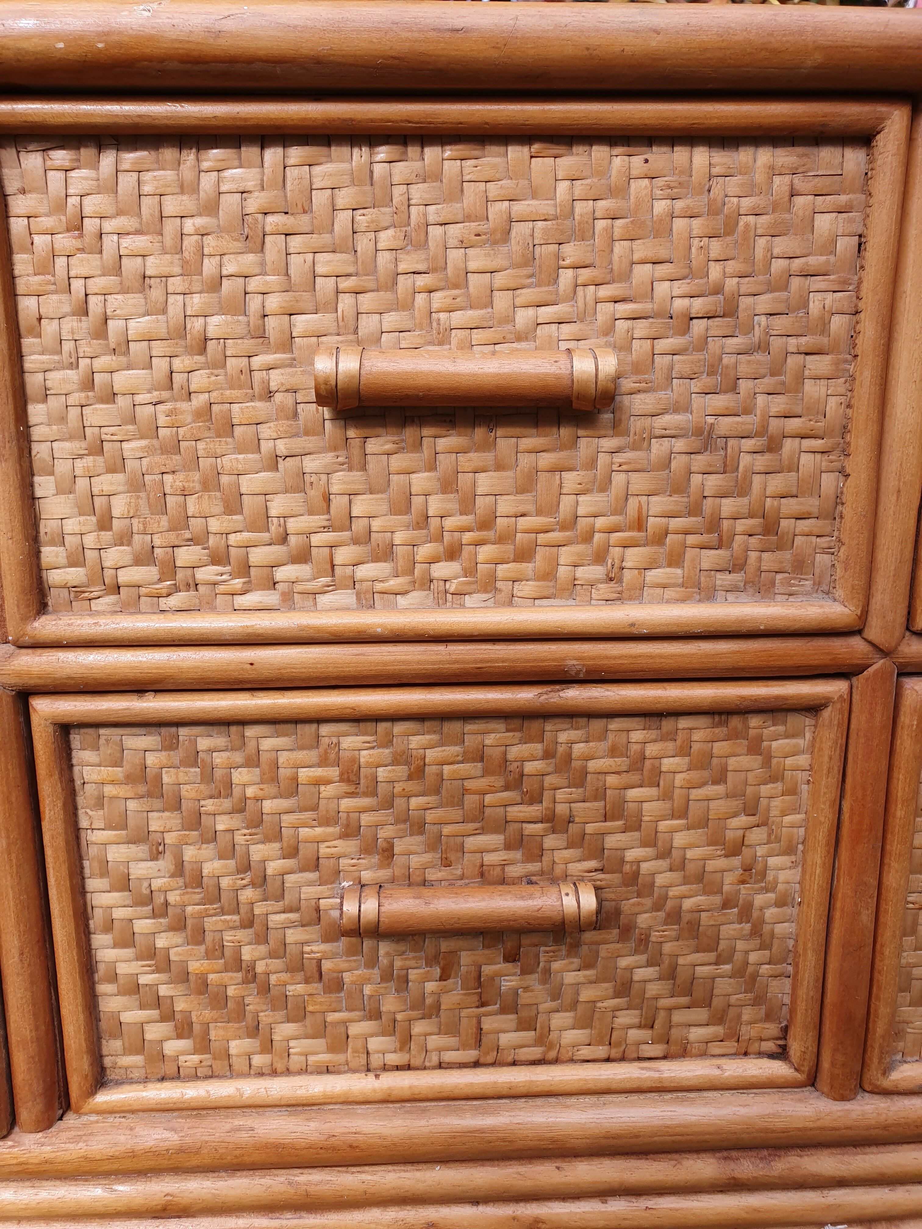 Meuble rotin vintage