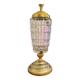 Large glass and gold metal candy box
