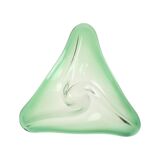 Bol vintage en cristal vert Val Saint Lambert années 1960