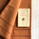 Antique linen and cotton towel dyed terracotta
