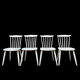 Série de 4 chaises vintage en bois massif style Scandinave