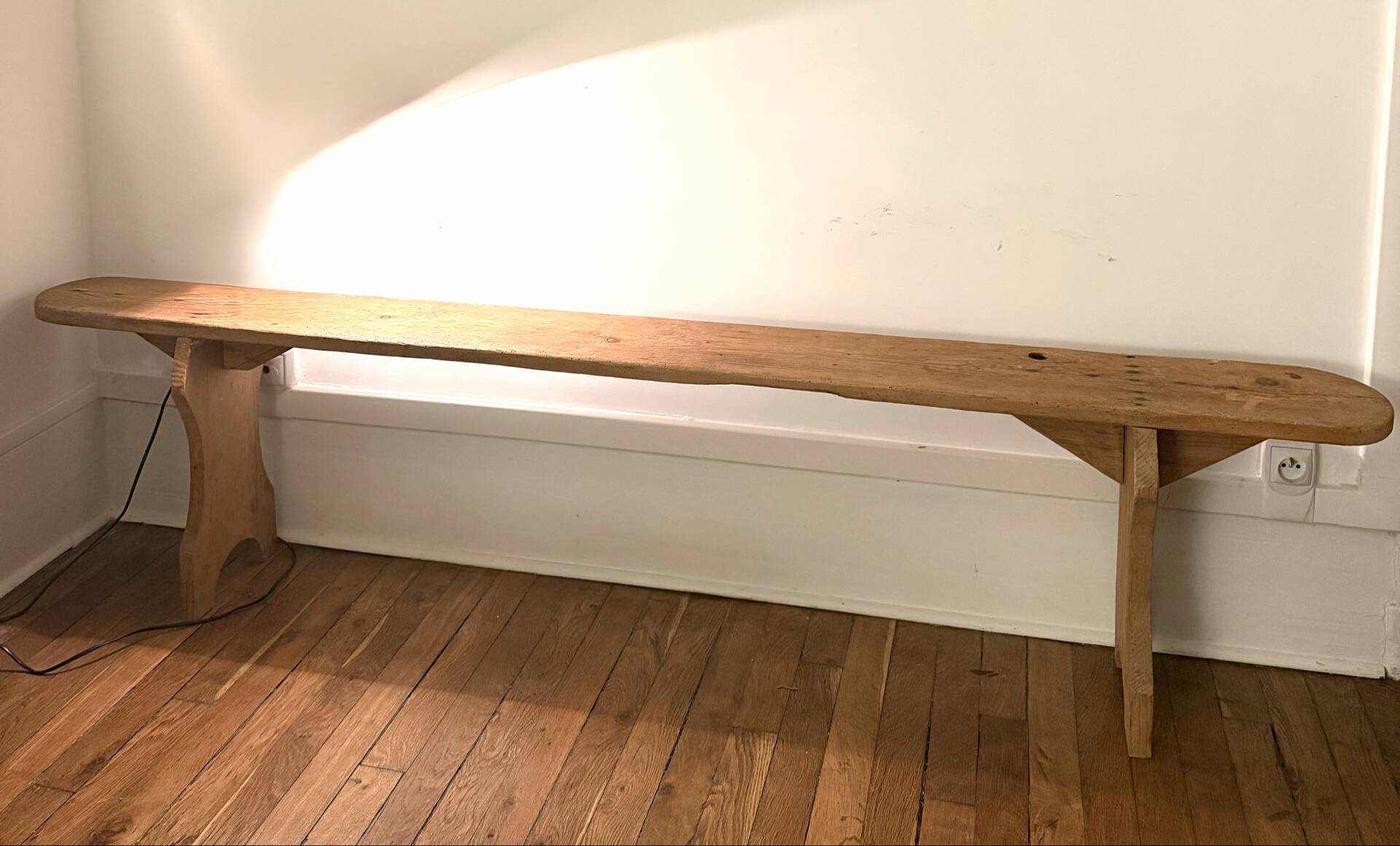 Banc de ferme en bois massif 