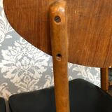 Two vintage chairs compass feet, 1950