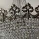Hot air balloon chandelier in silver bronze and crystal tassels