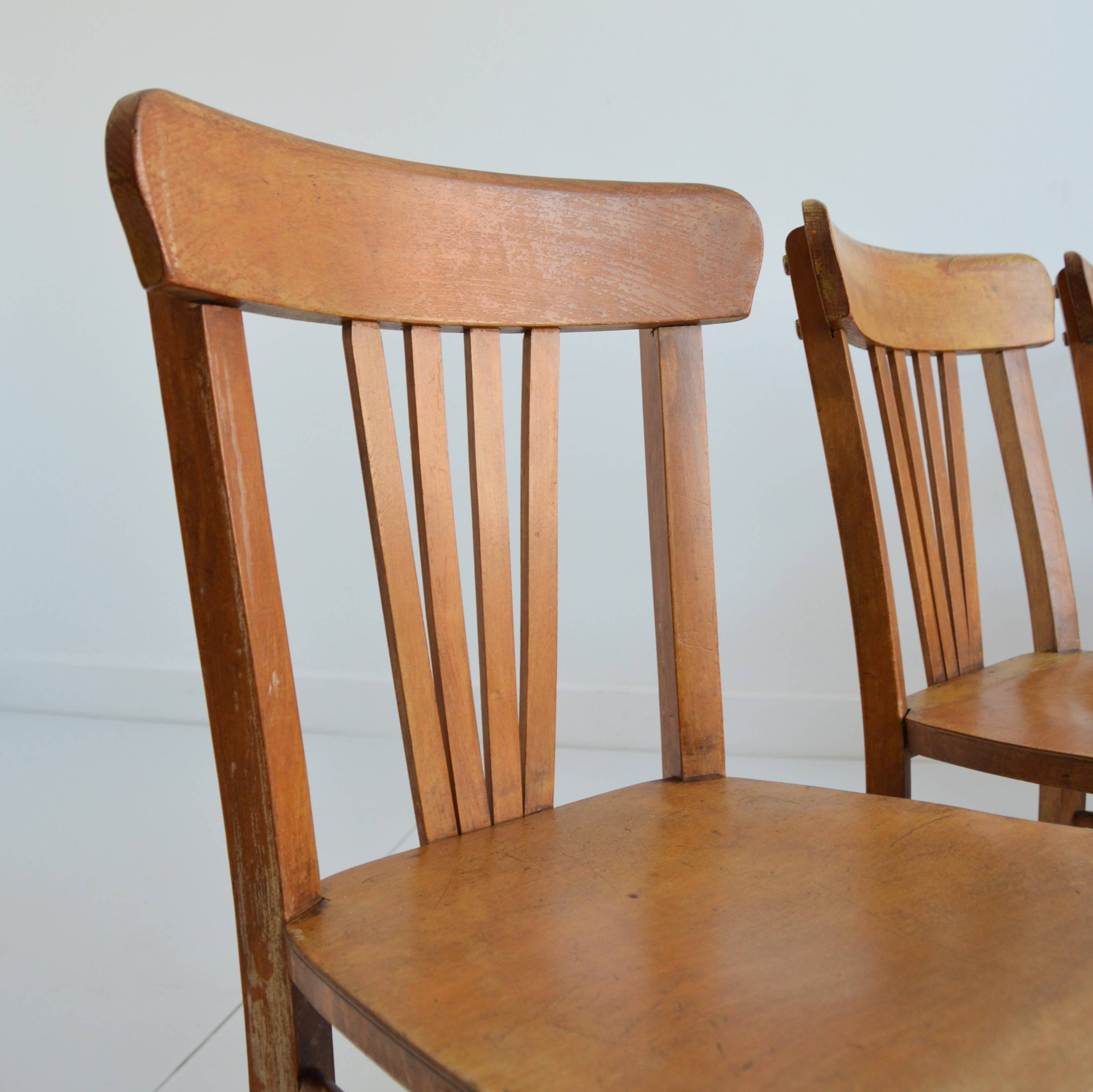 4 bistro chairs, 1950