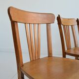 Set of 4 vintage 1950s bistro chairs