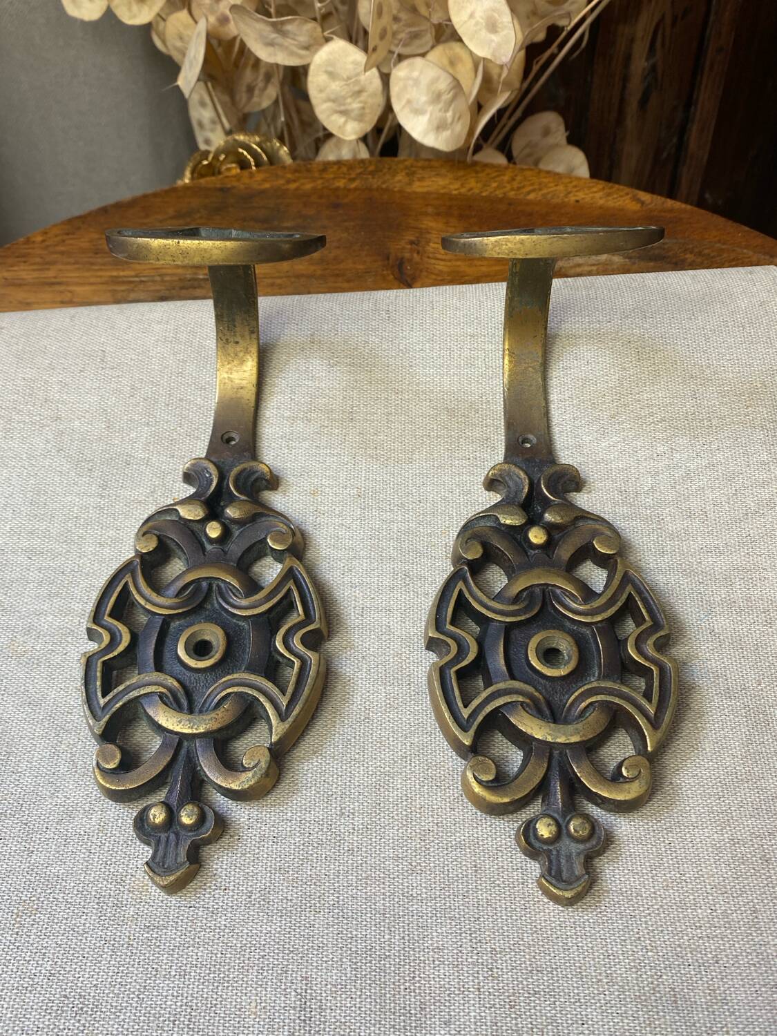 Patères en laiton massif