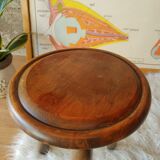 Ancien tabouret de ferme, campagne en bois tripode   - vintage