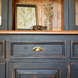 Patinated black cupboard