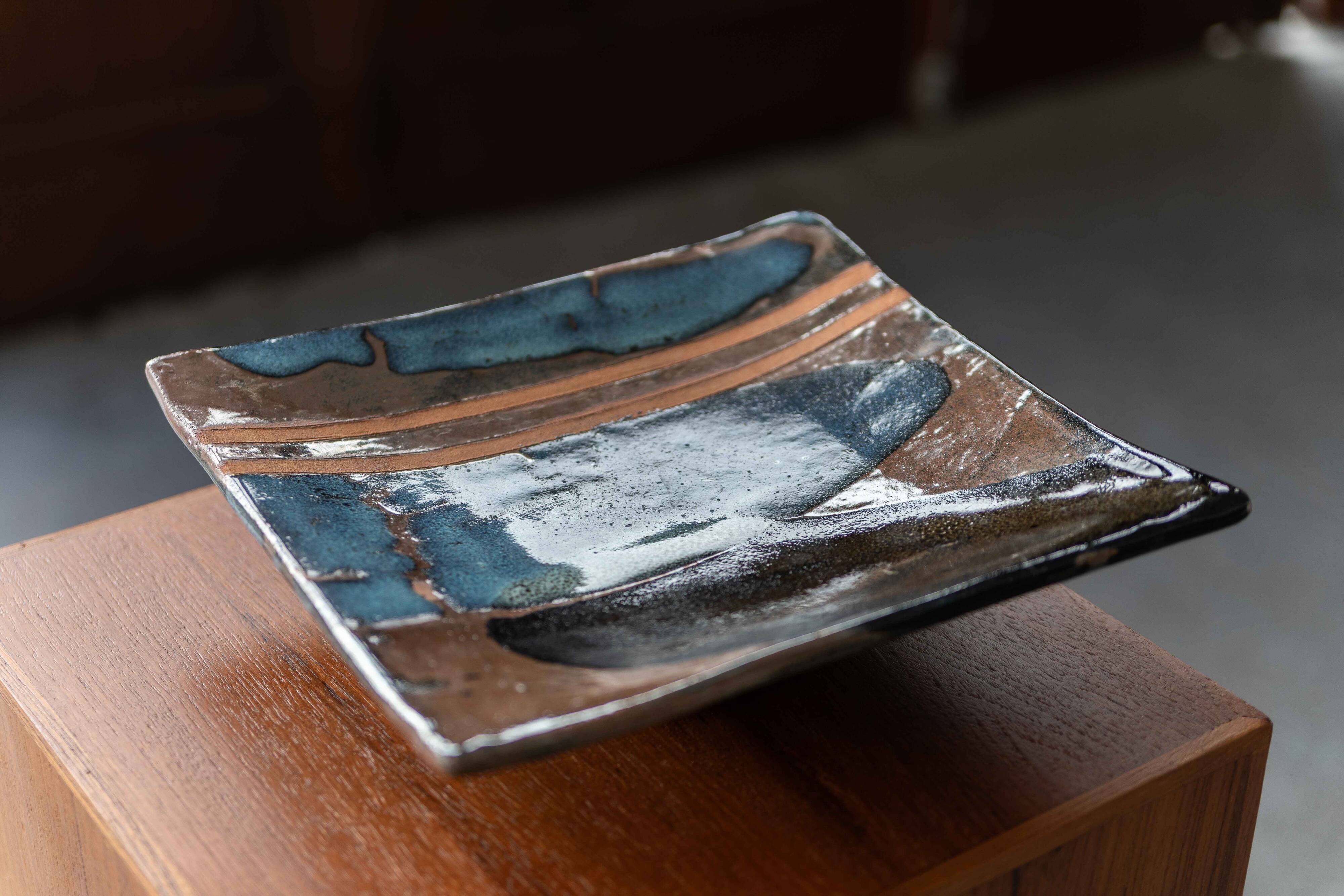 Ceramic plate, 1980s