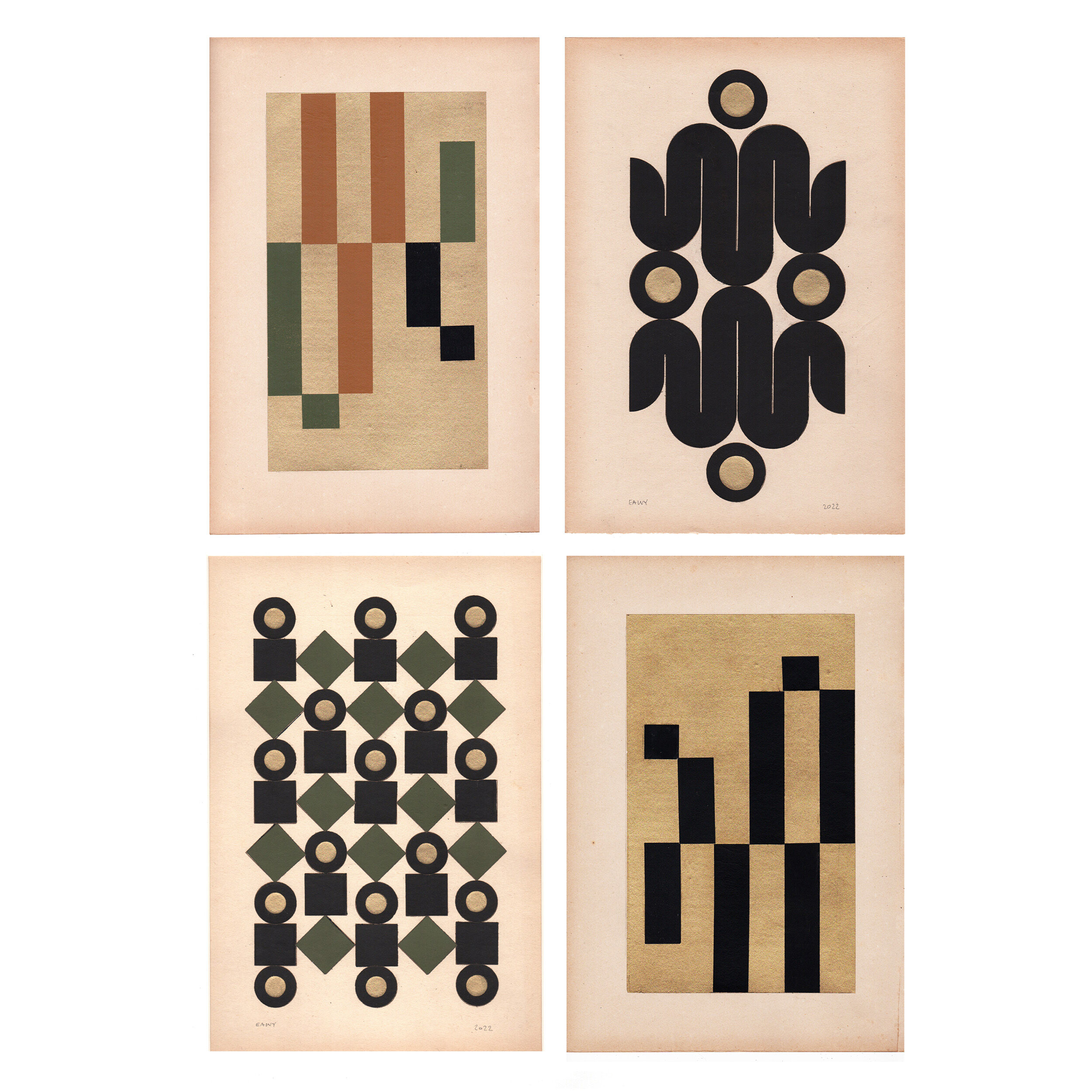 Collage on paper 20x30cm, signed Eawy