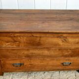 Old solid oak cabinet with its large drawer.
