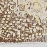 6x9 Vintage Ivory & Pastel Yellow Handmade Wool Persian Area Rug,169x259 Cm