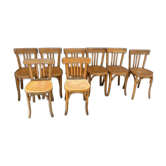 (Lot) 8 Baumann wooden bistro chairs