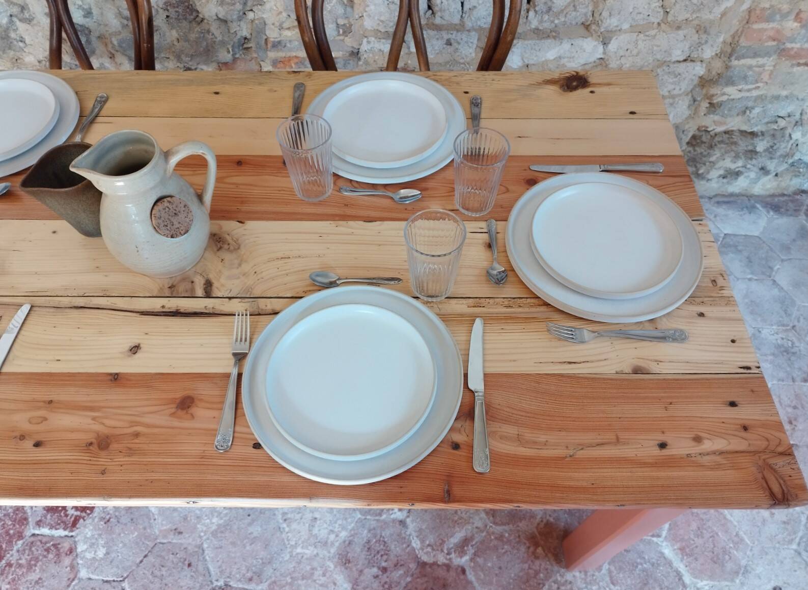 Terracotta farm table