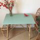 Desk mint green vintage 60s/70s Wicker rattan
