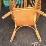 Panier couture rotin