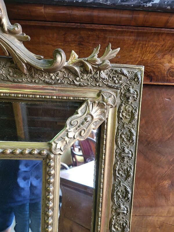 Mirror dora Louis XV with frame of the XIXth century