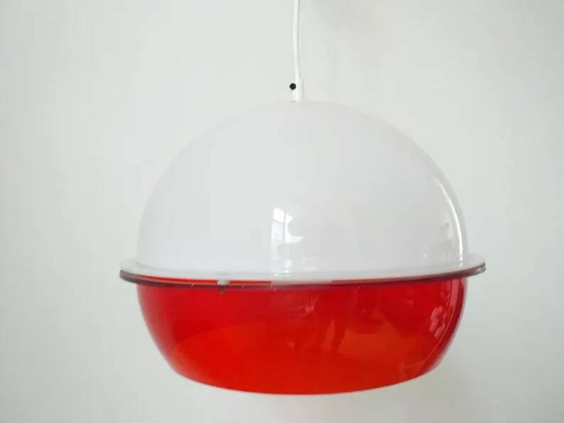 Midcentury Pendant in Style Harvey Guzzini, Space Age, Italy, 1970s