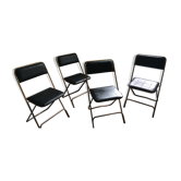 Lot de 4 chaises pliantes Manufrance de 1970
