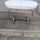 Vintage oval table with integrated extension