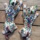 Bouquetieres Zoomorphes Chats Desvres peints Mains