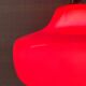 Vintage red glass pendant light from the 70s