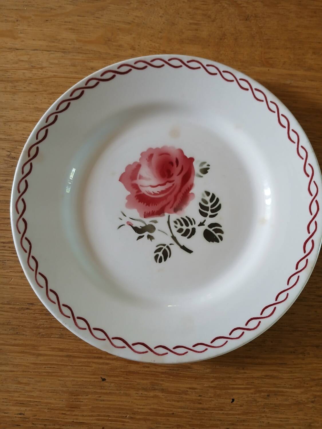 8 old Badonviller dessert plates