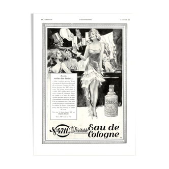 Affiche vintage années 30 Eau de Cologne