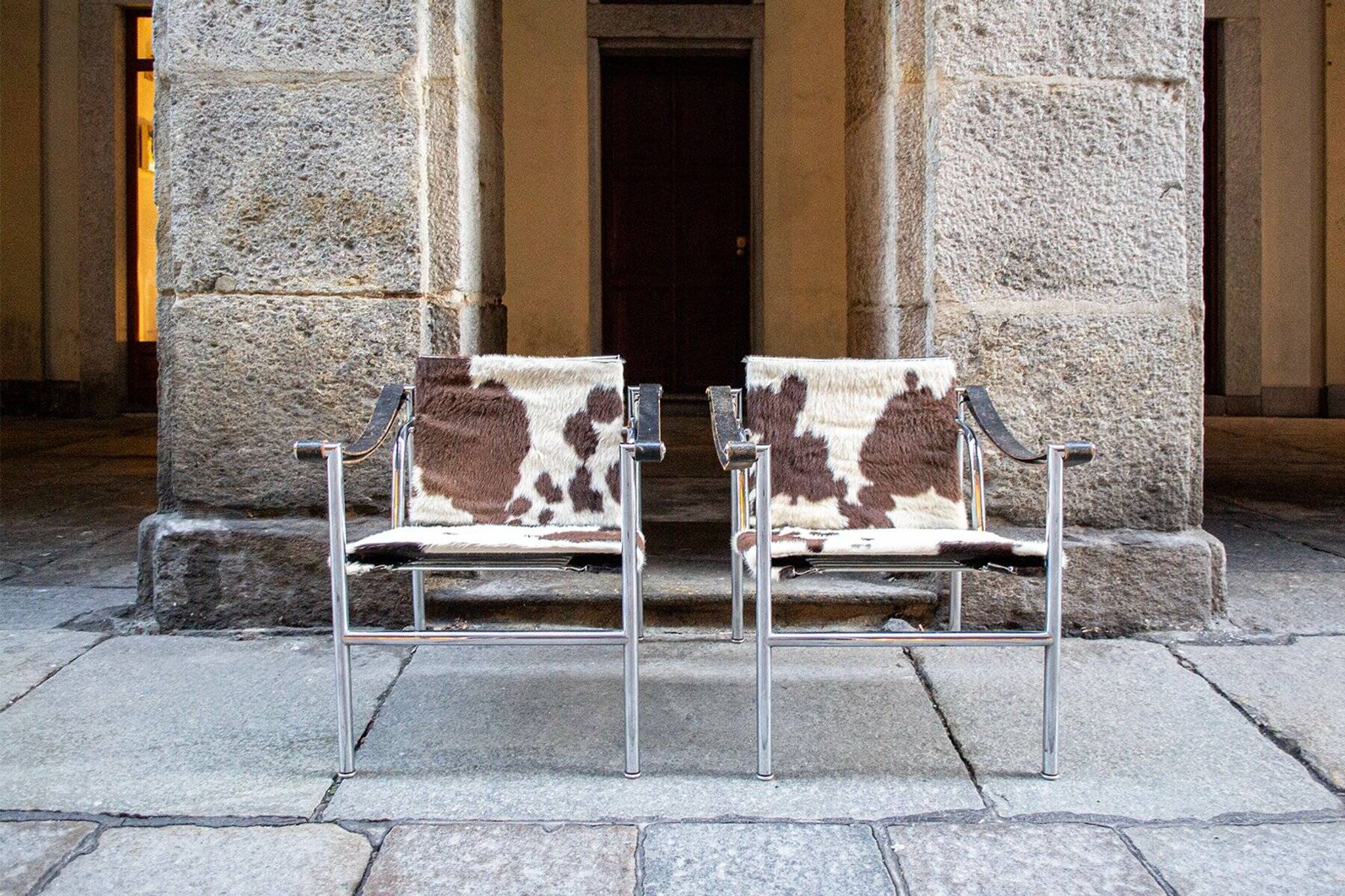 LC1 armchair by Le Corbusier for Cassina, Italy, 1960s, set of 2.