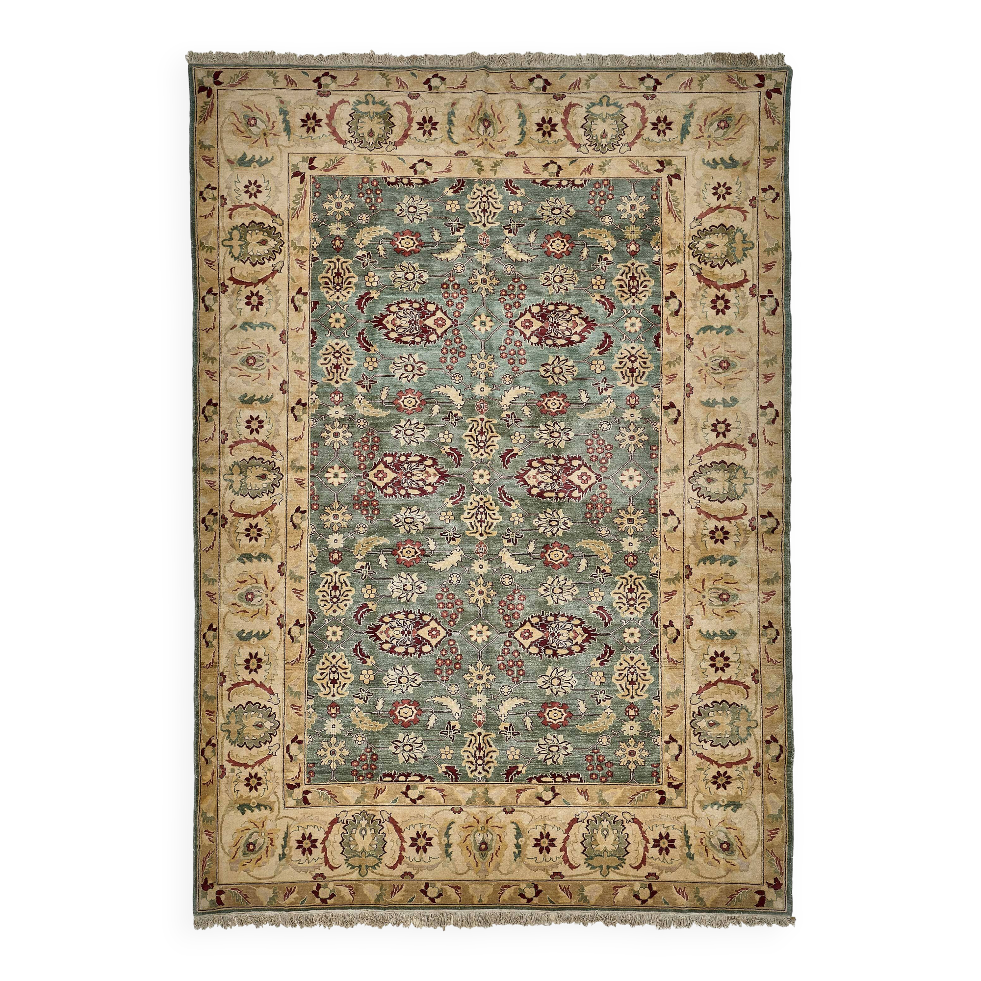 Tapis Oushak en laine noué à la main turc 297 cm x 417 cm
