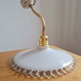 Pair of opaline wall lamps