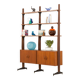 Italian free standing wall unit in teak, 1960s