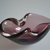 60s ashtray or empty pocket, purple Murano glass, Italy