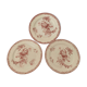 3 plates of Sarreguemines earthenware