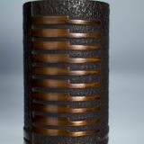 Japanese copper vase with black patina