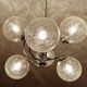 Suspension vintage Space Age en verre et chrome