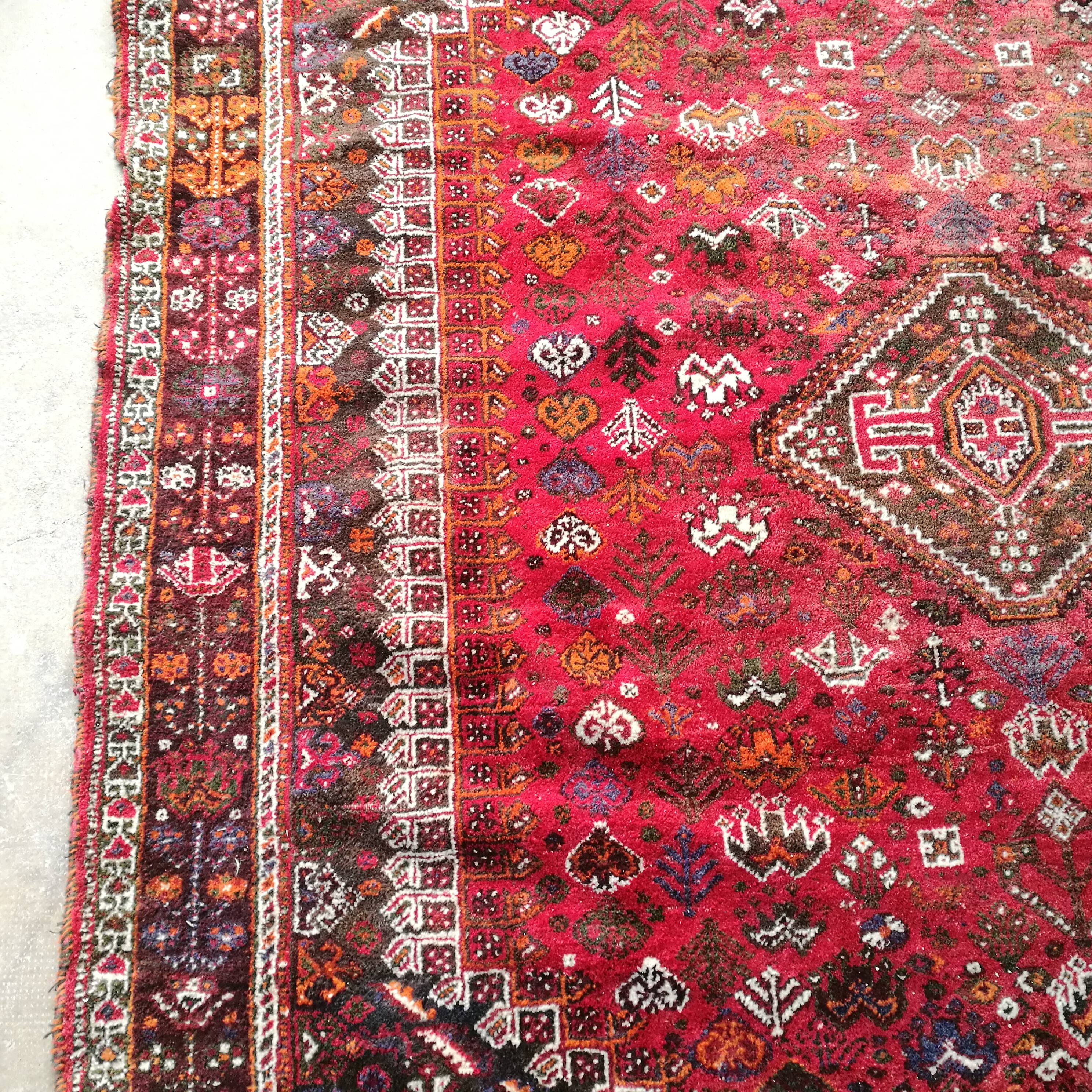 Ancient Persian rug, 285/215 cm, handmade.