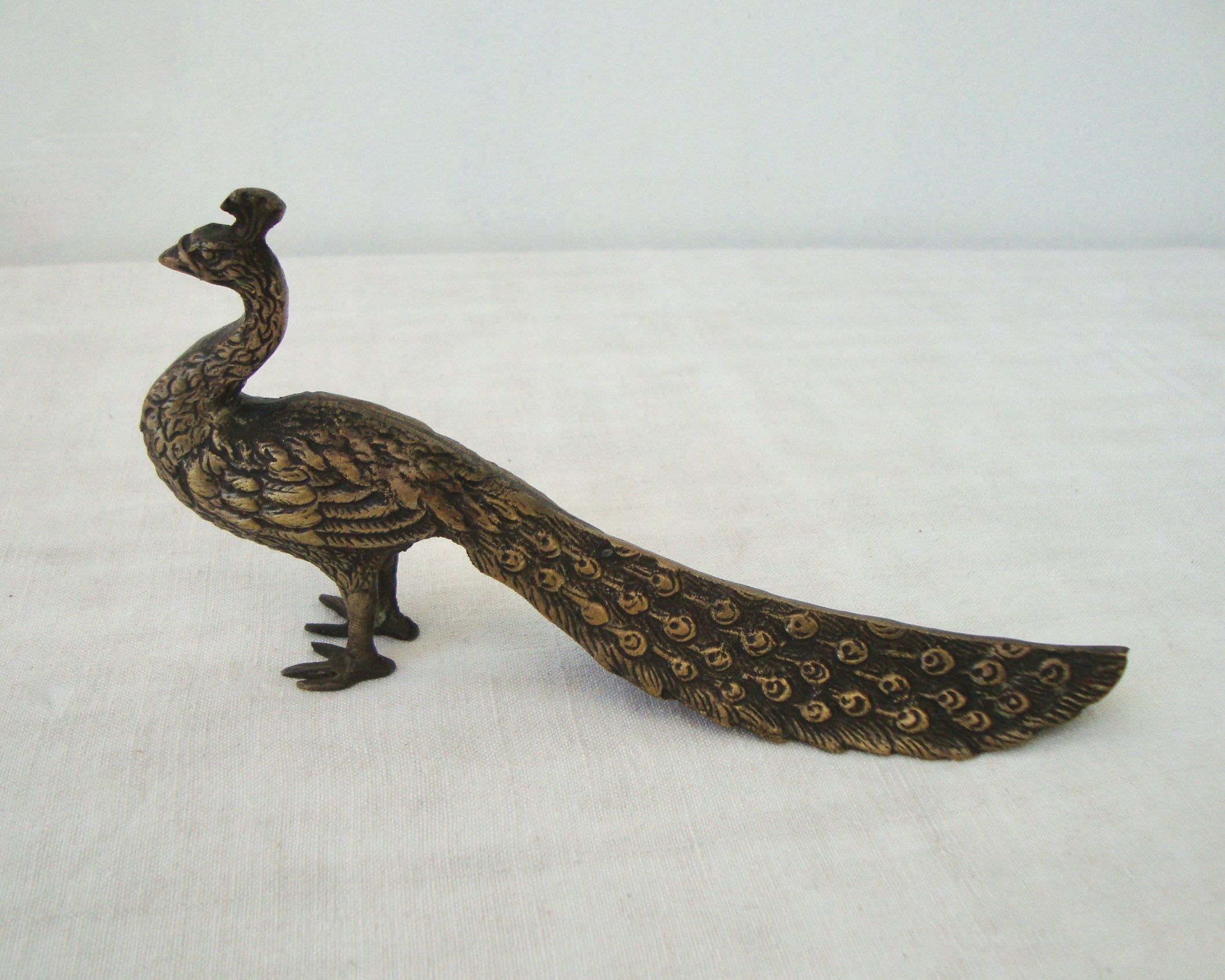 Brass peacock